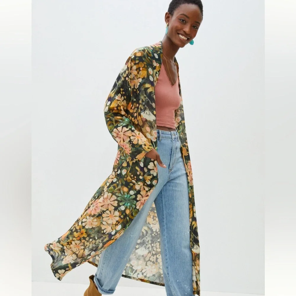 NWT ELLA for‎ Anthropologie floral kimono